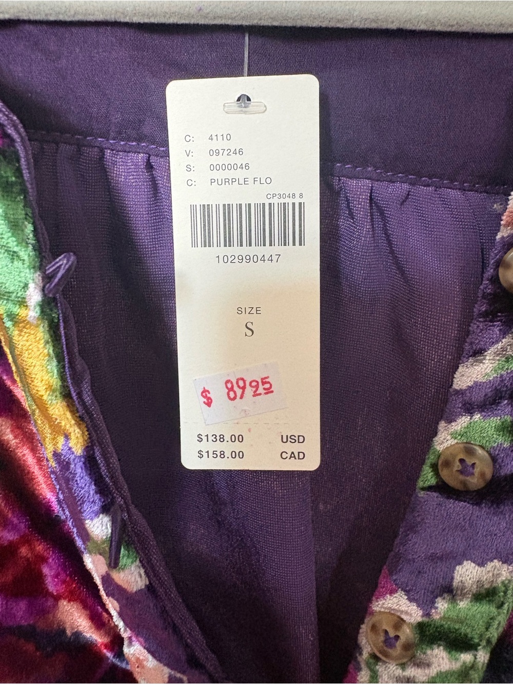 Pilcro Kiera velvet top - Picture 4 of 5
